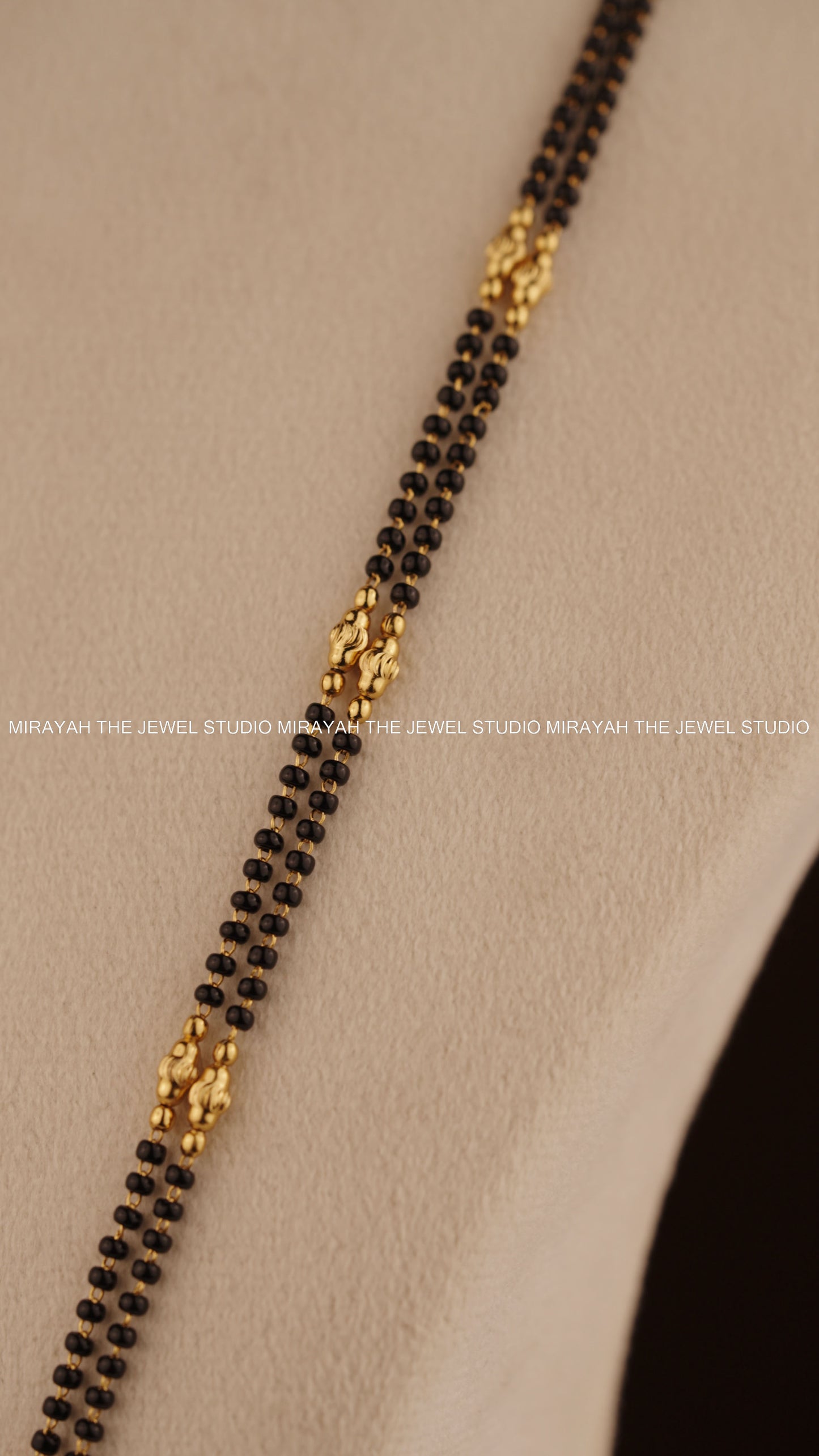 MEENAKARI BLACK BEAD HARAM