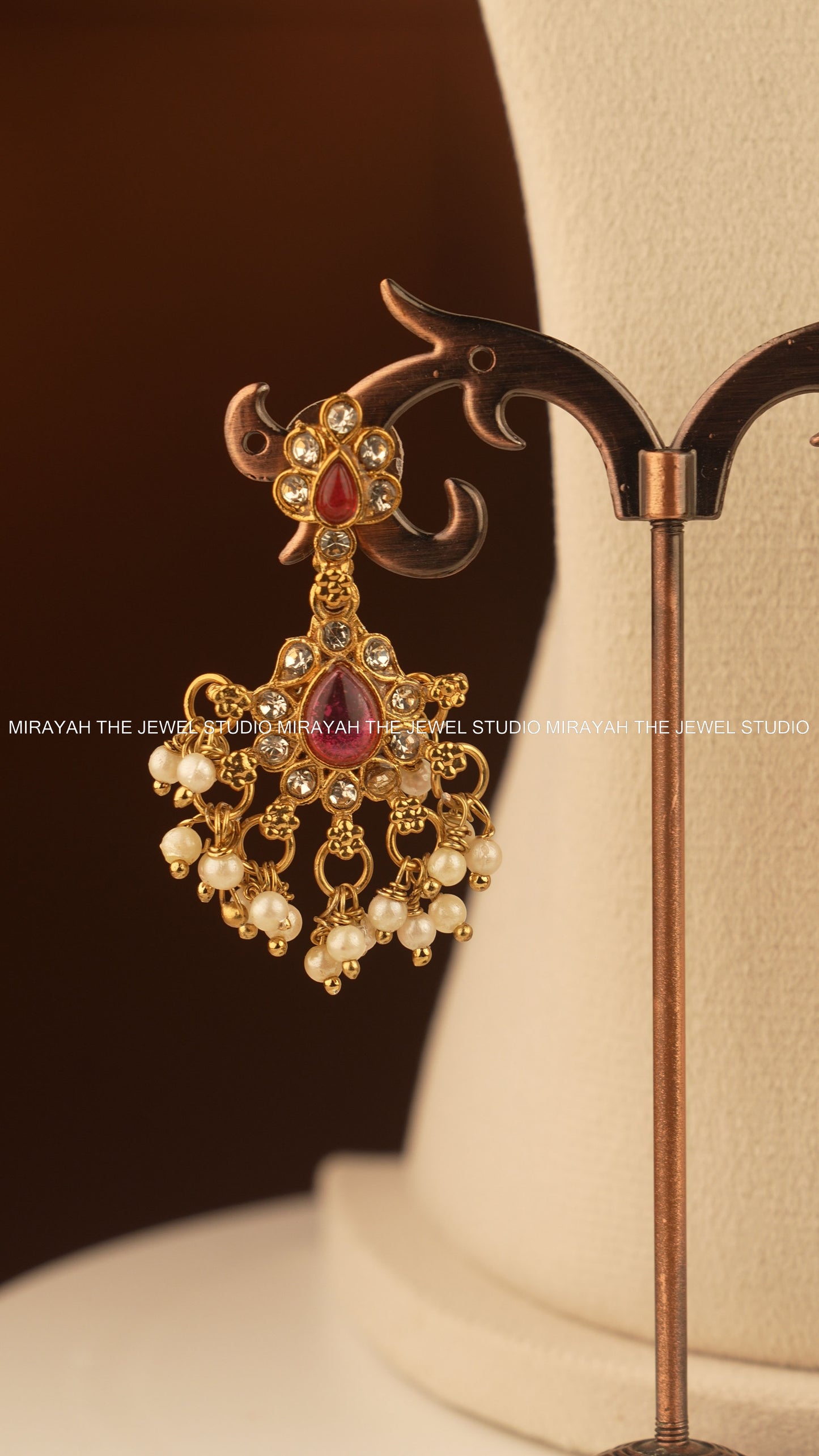 SIMPLE DROPLET NECKLACE - RED