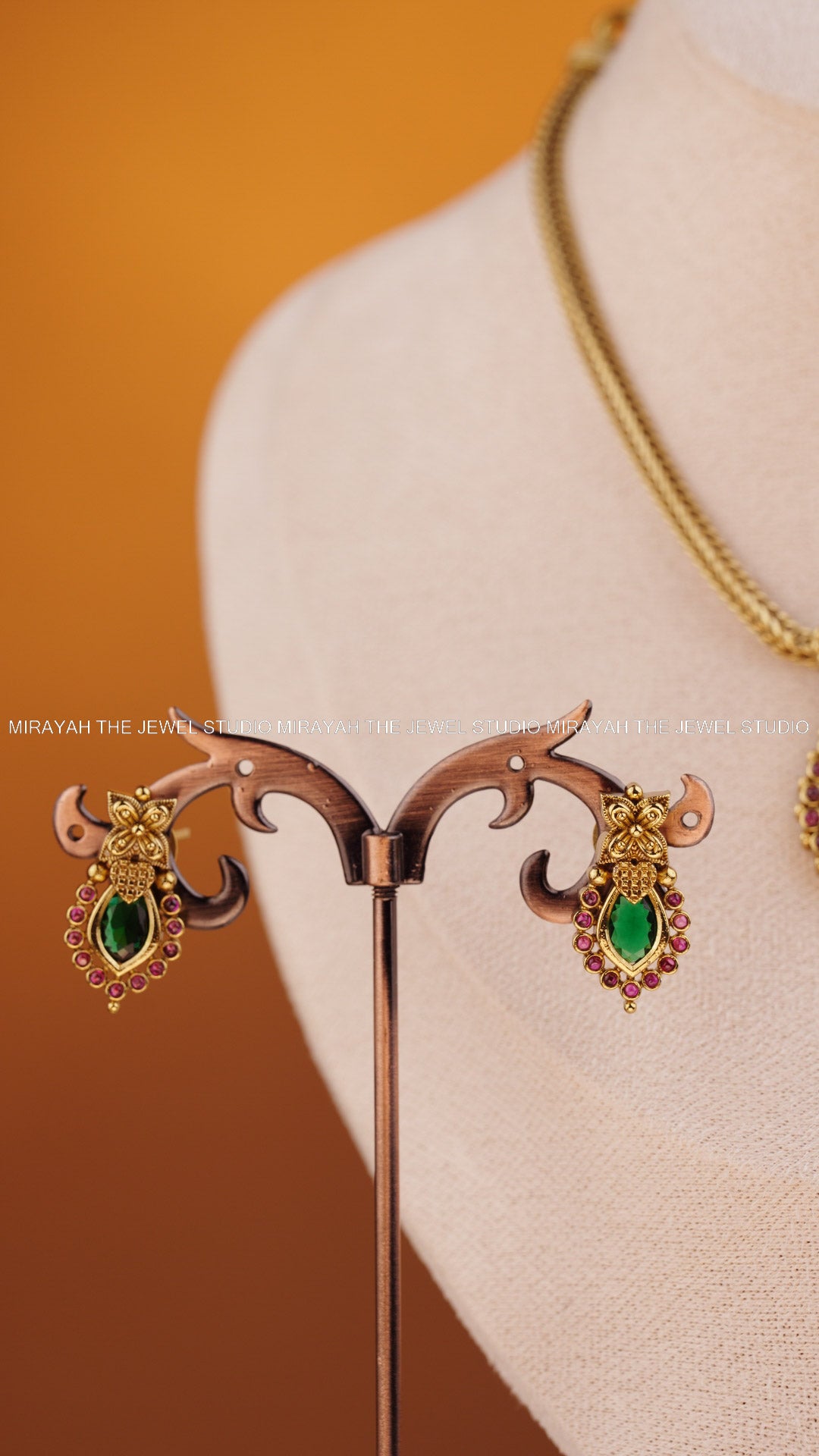 RAJAM PALAKKA NECKLACE - GREEN