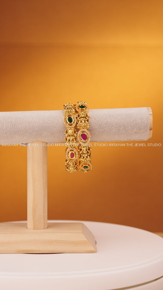 TEMPLE LAKSHMI BANGLES (2PCS)