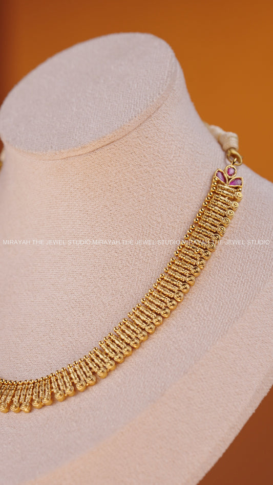 PREMIUM SWARNA LAHARI NECKLACE - PINK
