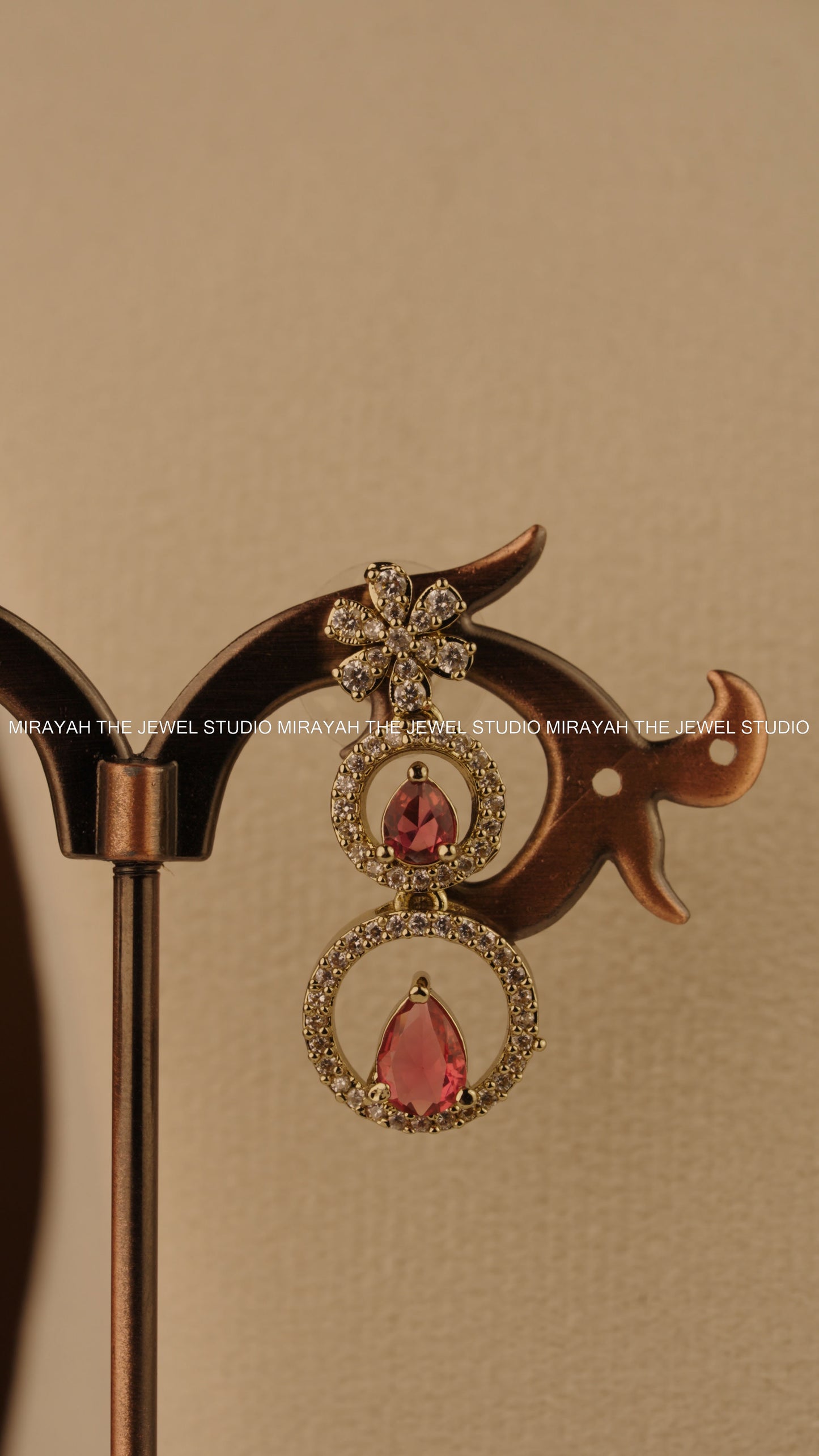 BLUSH DEW ELEGANCE NECKLACE - RUBY