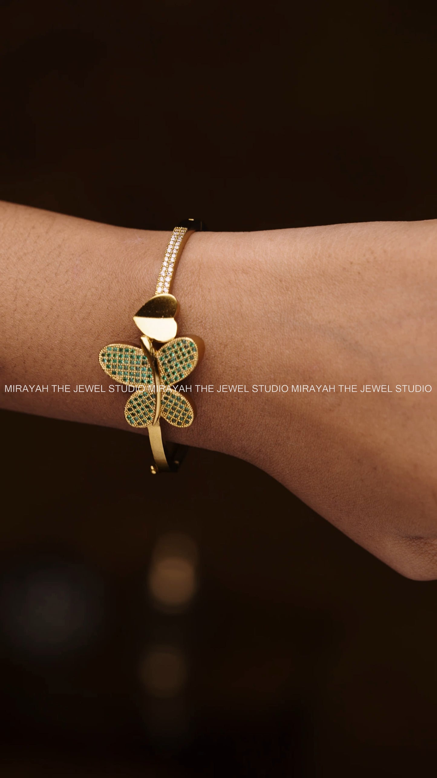 BUTTERFLY AD BRACELET (FREE SIZE) - GREEN