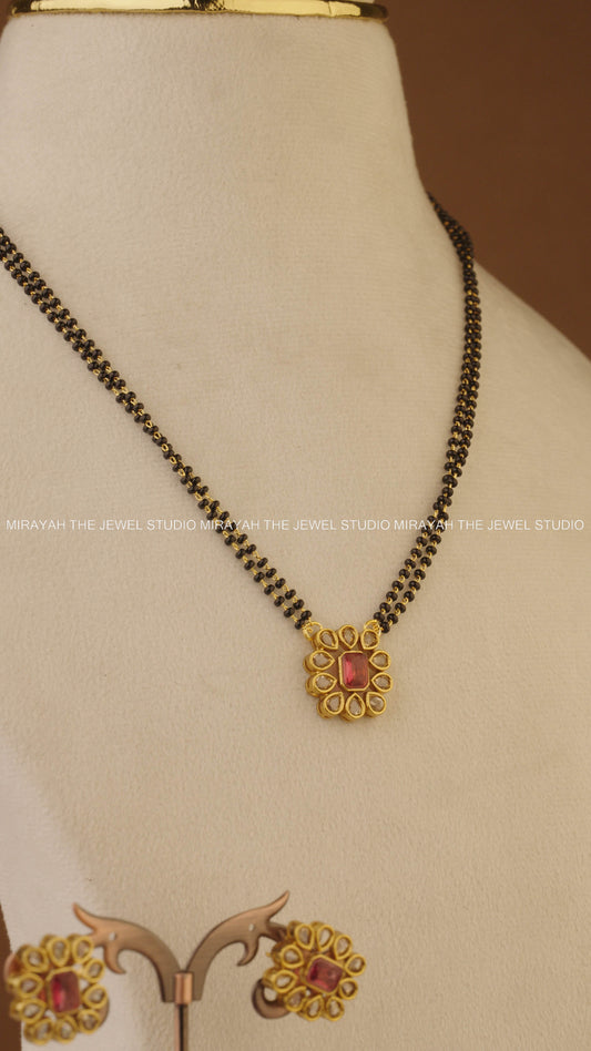 SOUBAGYA SUTRA NECKLACE - RED