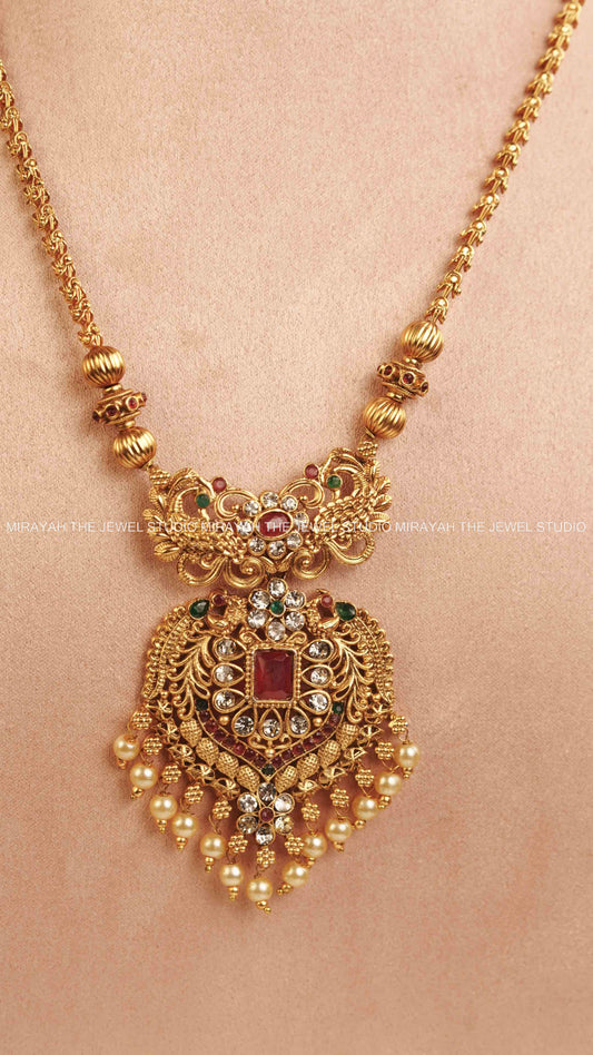 RUBY DOUBLE PEACOCK HARAM