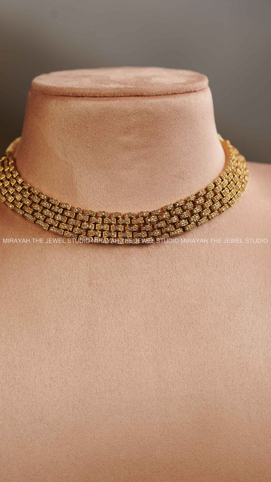 PREMIUM CZ LAYERED CHOKER/NECKLACE