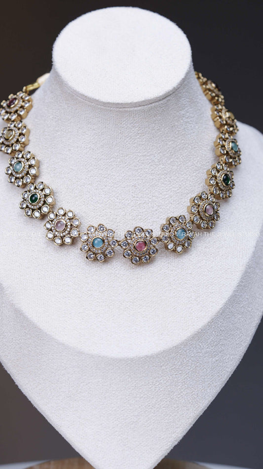 AD MULTI FLORAL NECKLACE