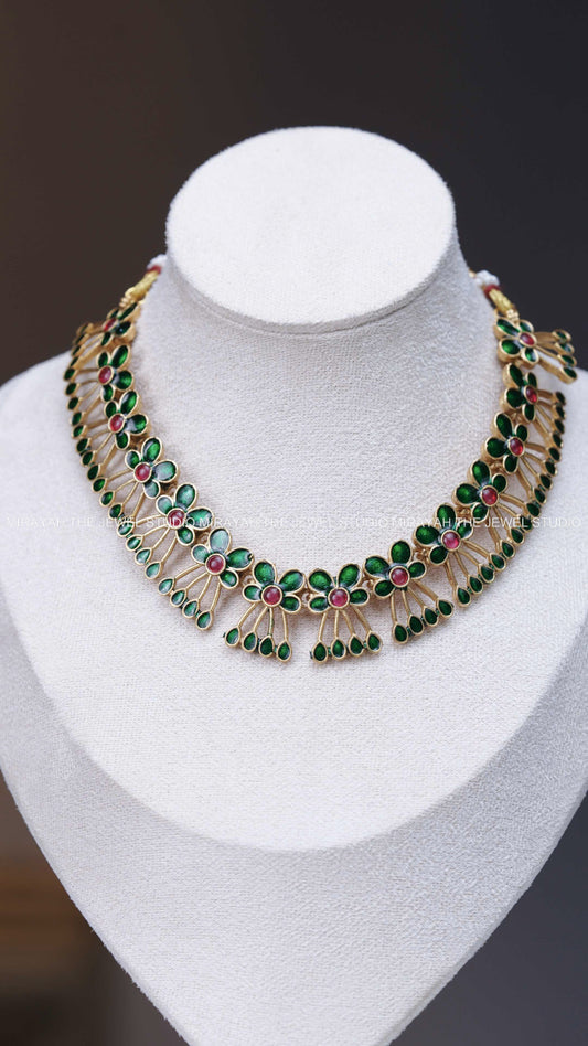 FLORAL ENAMEL NECKLACE