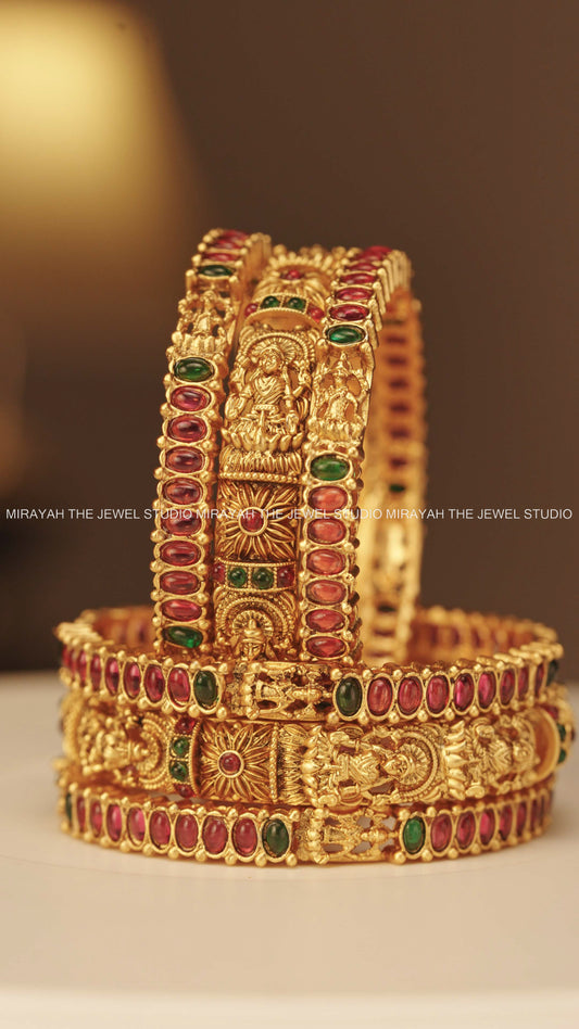 AADHYA RUBY GREEN BANGLE (6PC)