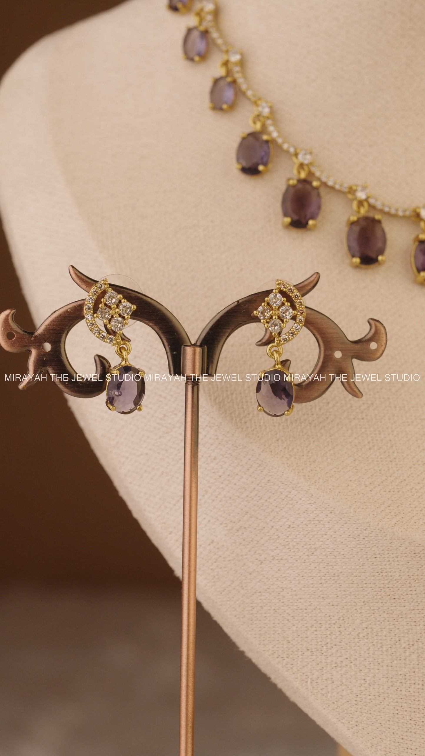 DEW DROPS AD NECKLACE - VIOLET