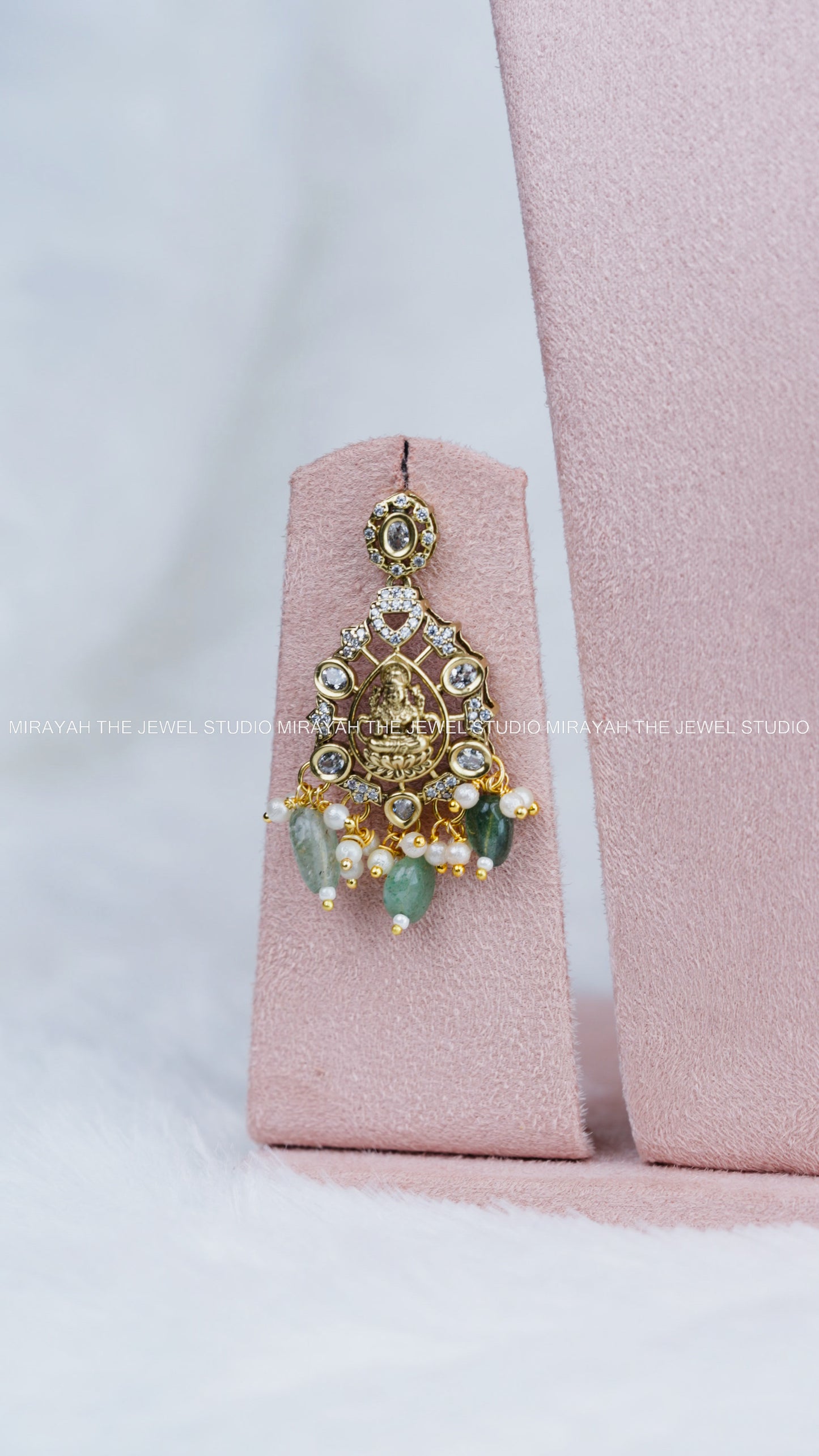 MAHALAKSHMI KANTI NECKLACE - MINT GREEN