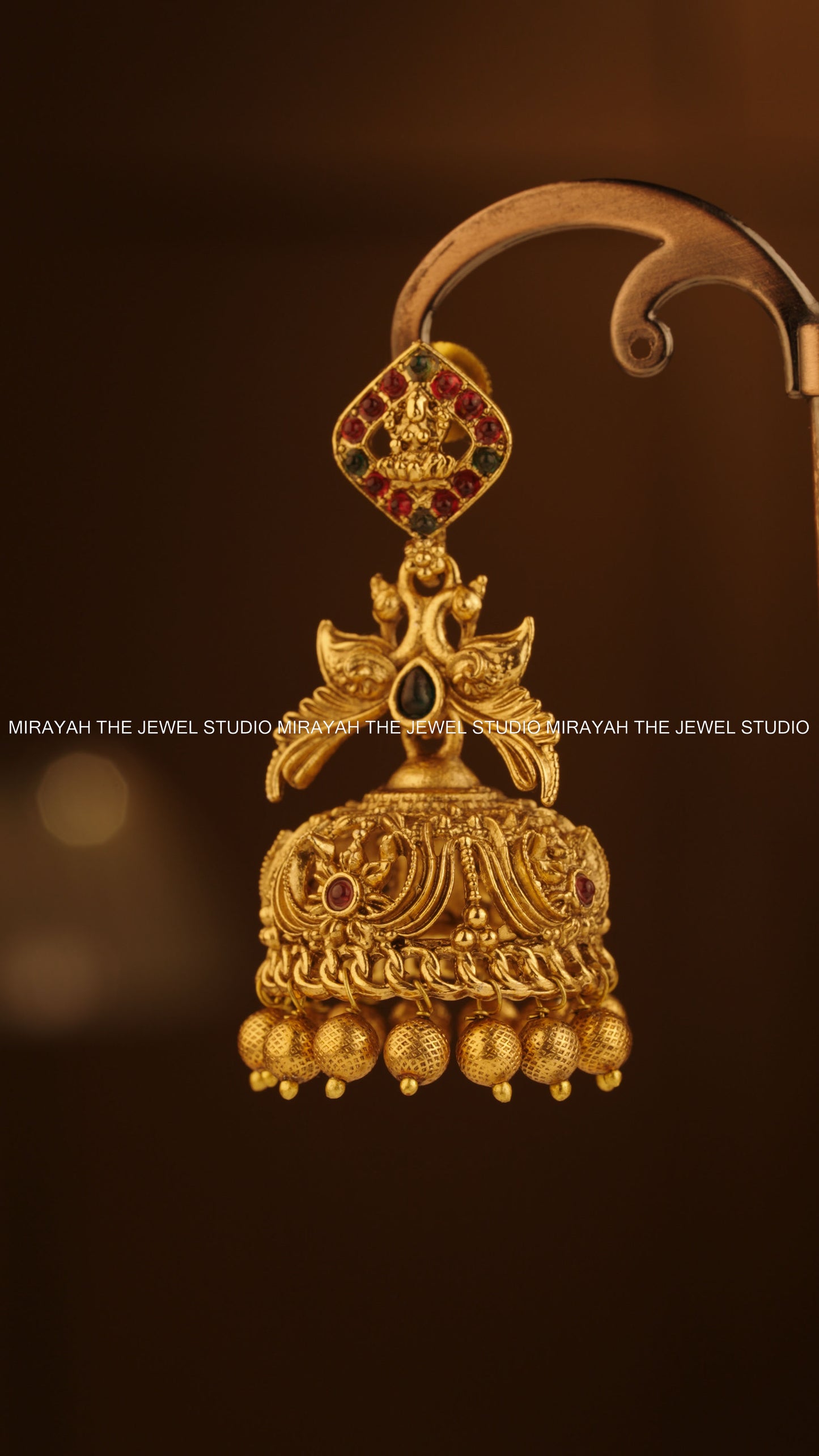 KANAKA MAYURA JHUMKA - GOLD