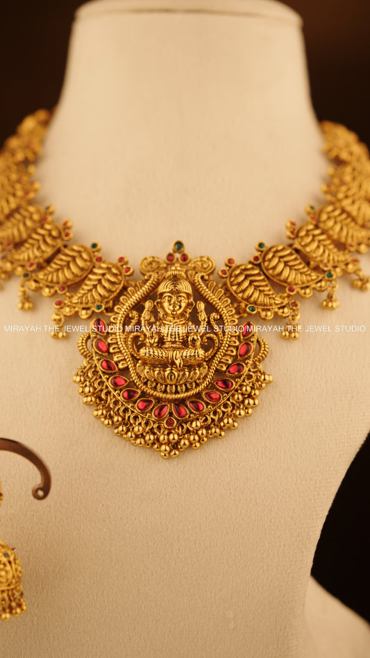 MAANGA ALANKARA NECKLACE - RUBY