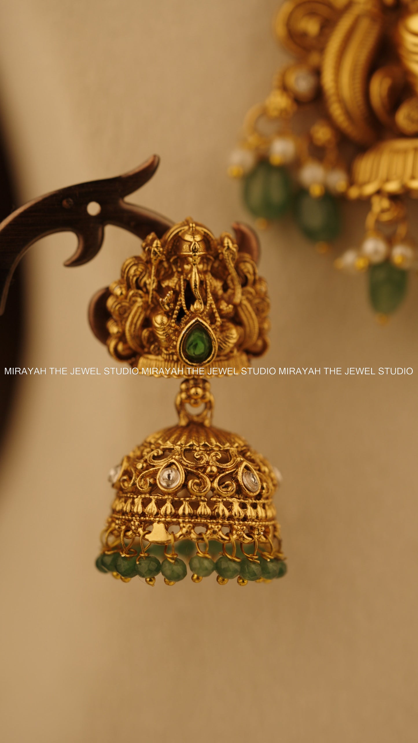 SRI VINAYAKA HARAM - GREEN BEADS