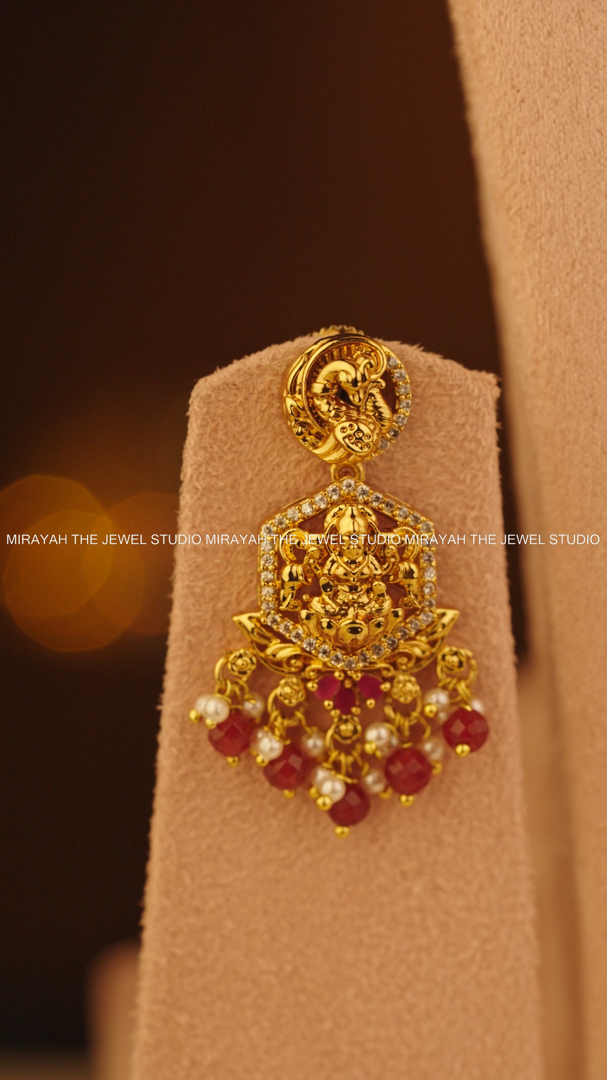 PREMIUM SRI VARNIKA NECKLACE - MAROON/RED