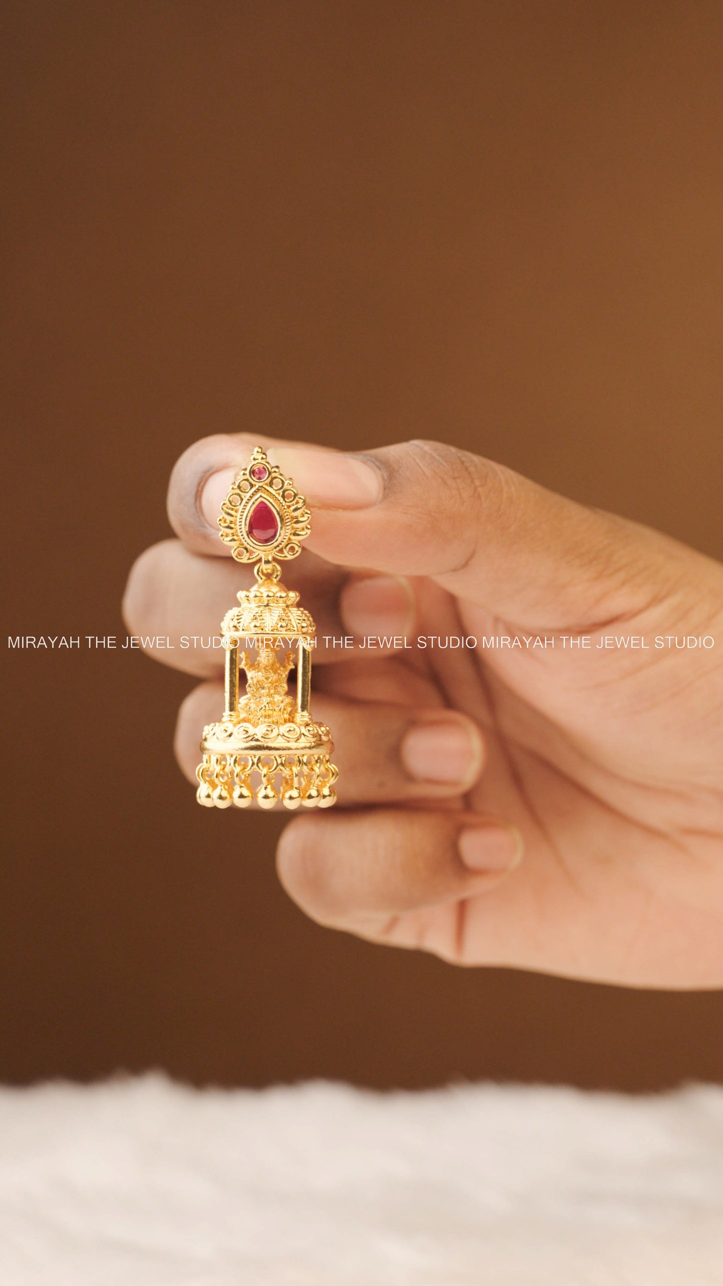 GOLD GOPURAM JHUMKA