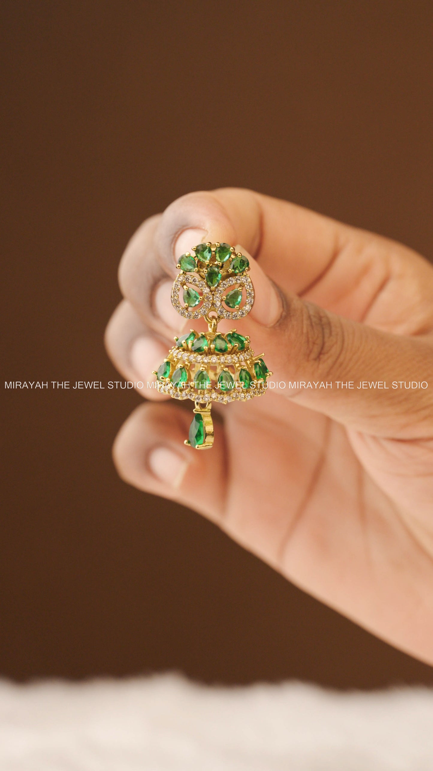 EMERALD BELLE JHUMKA
