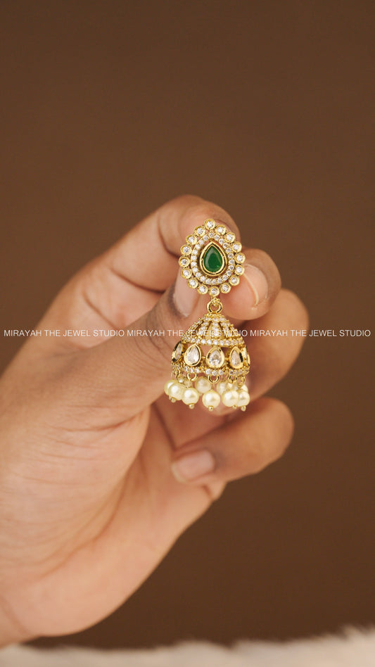 SWARNA BELLA JHUMKA - GREEN