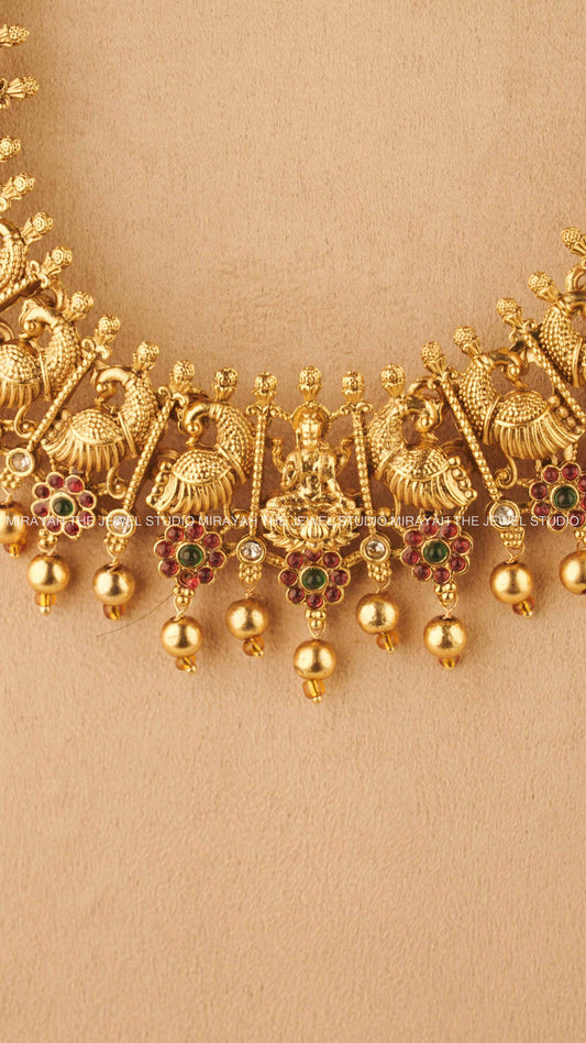 PEACOCK PADMINI BRIDAL COMBO WITH HIP CHAIN