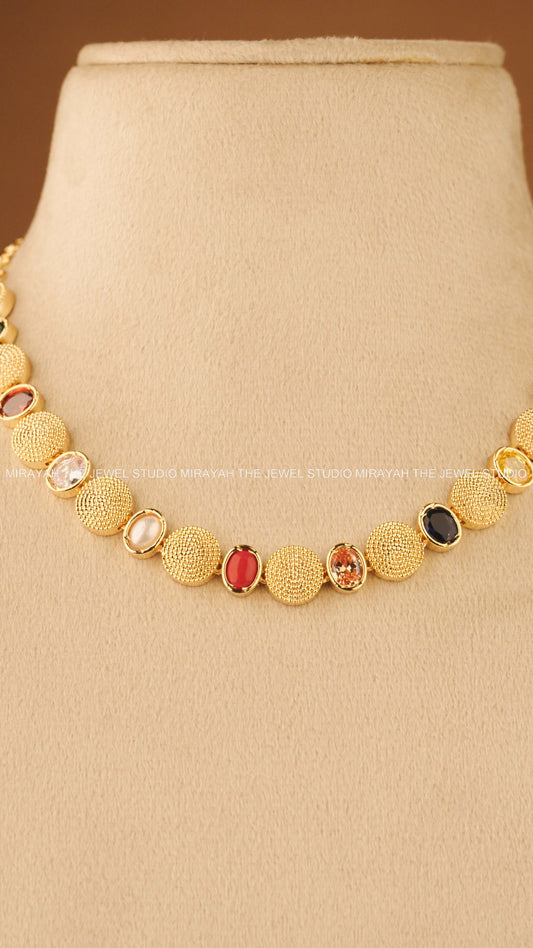 RANGOLI GOLD NECKLACE - GOLD PLATED