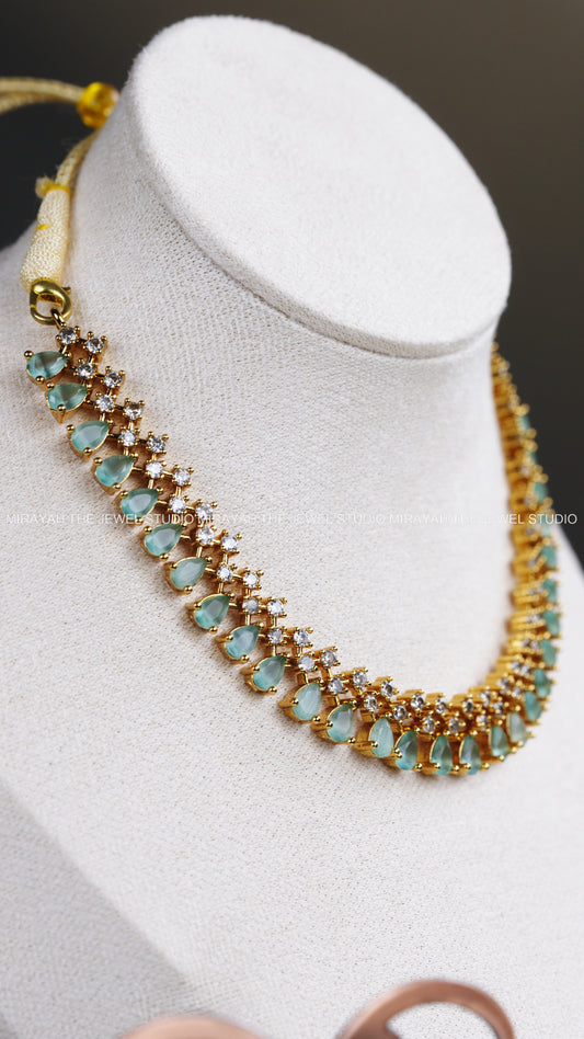 SPARKLING AD NECKLACE - AQUA