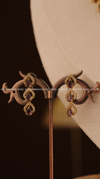 RADIANT DEW AD NECKLACE - VIOLET