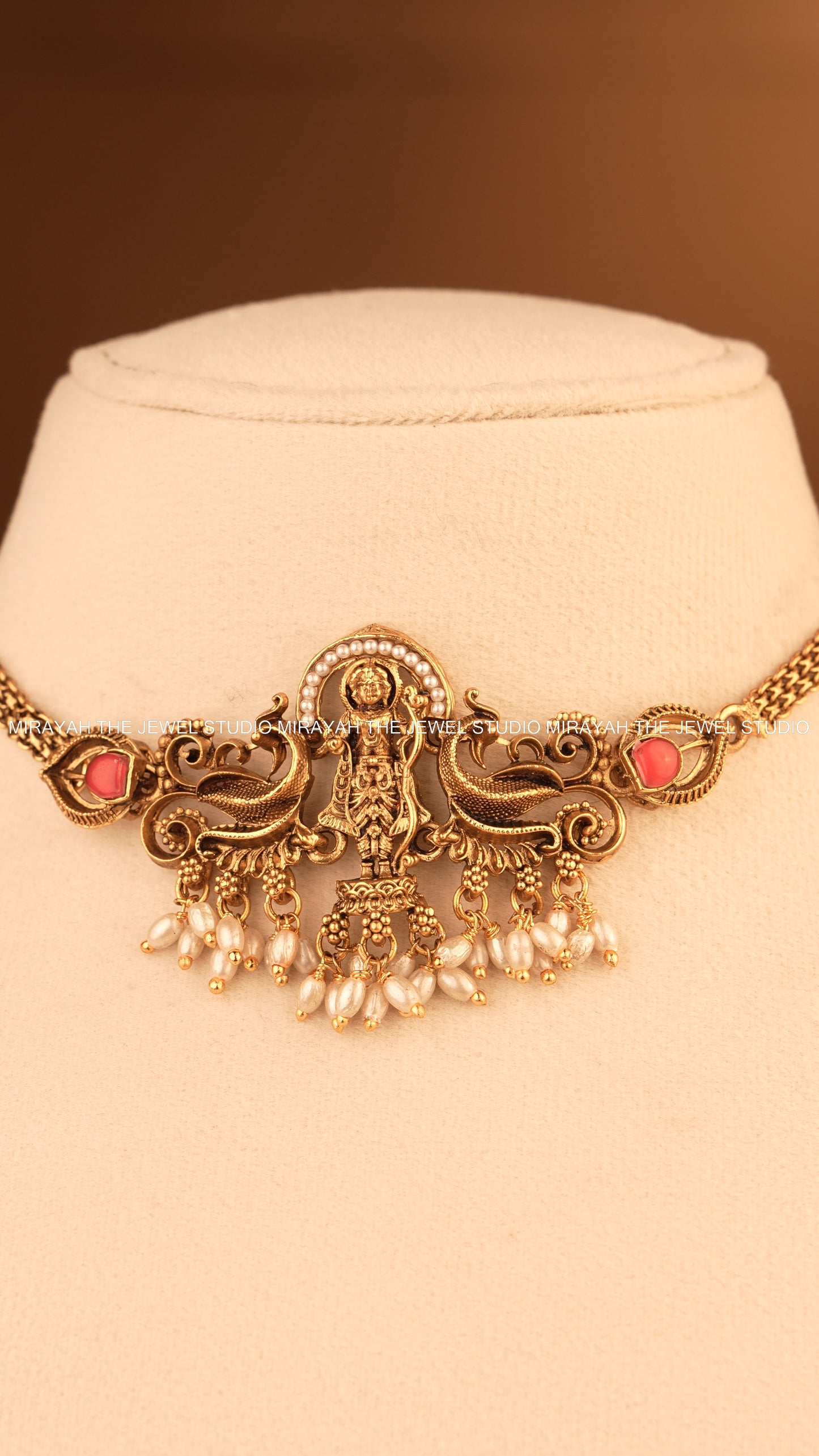 LAKSHYA GUTTAPUSALU CHOKER - RUBY/PINK