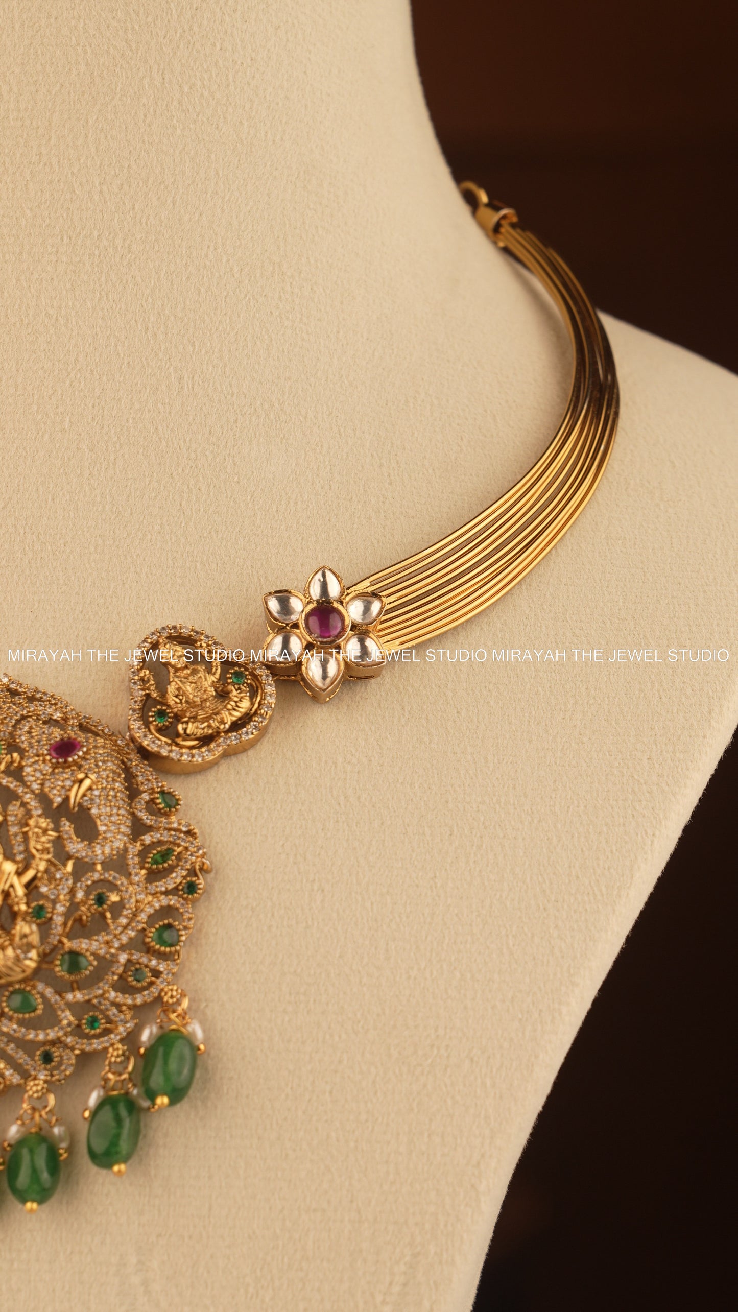 GAJA AISHWARYA NECKLACE - GREEN