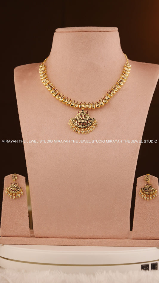 SWARNAPRIYA IMPON NECKLACE - RUBY