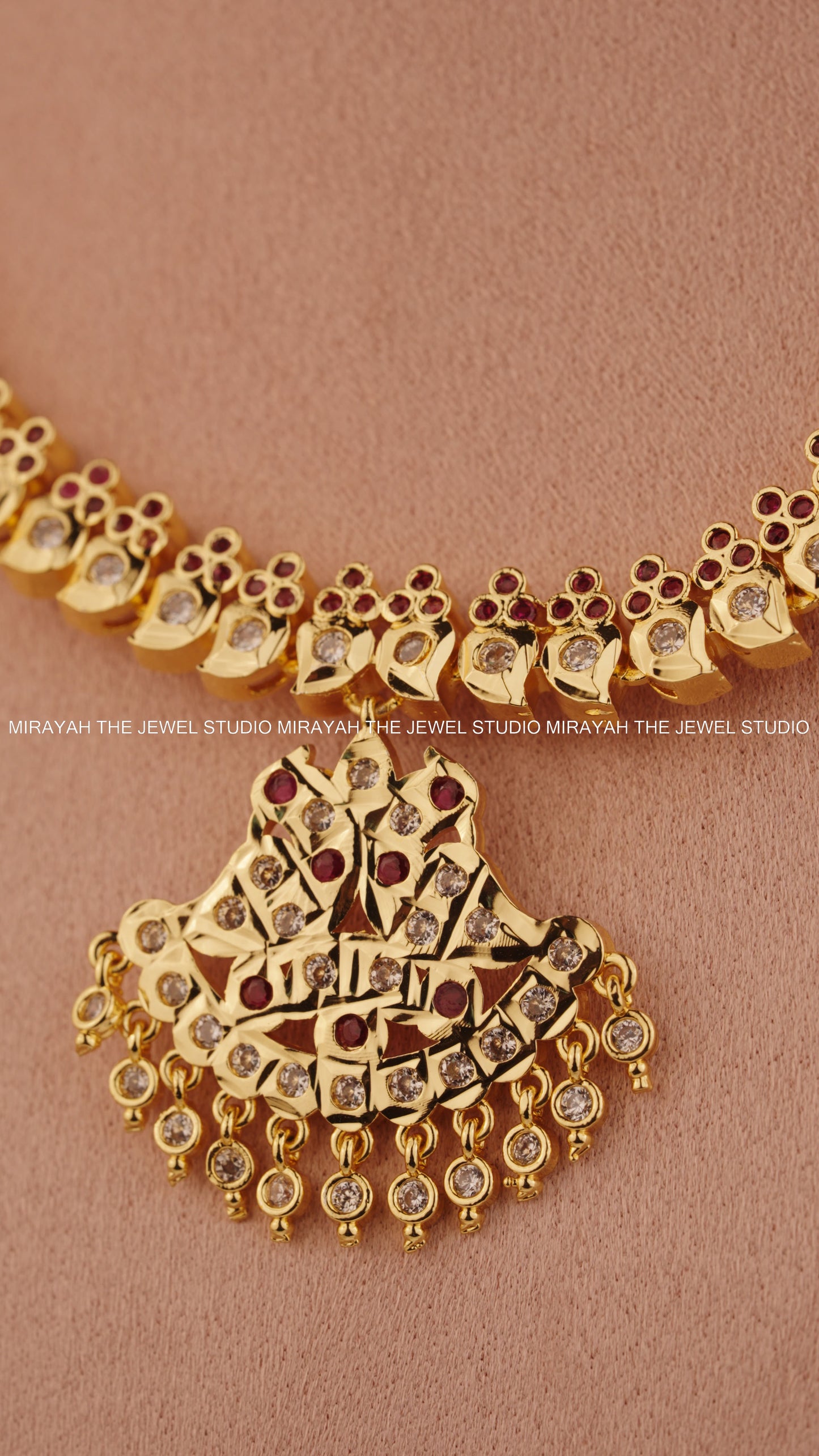 SWARNAPRIYA IMPON NECKLACE - RUBY