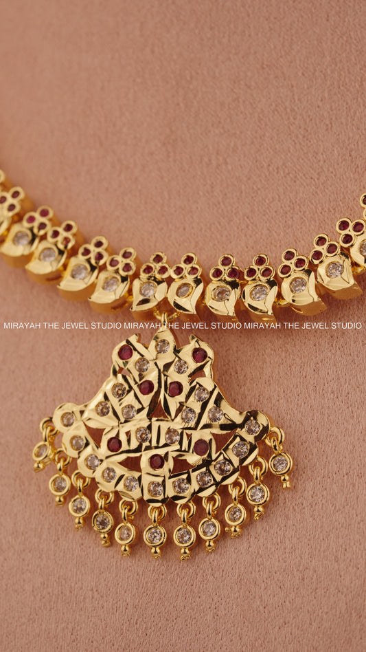 SWARNAPRIYA IMPON NECKLACE - RUBY
