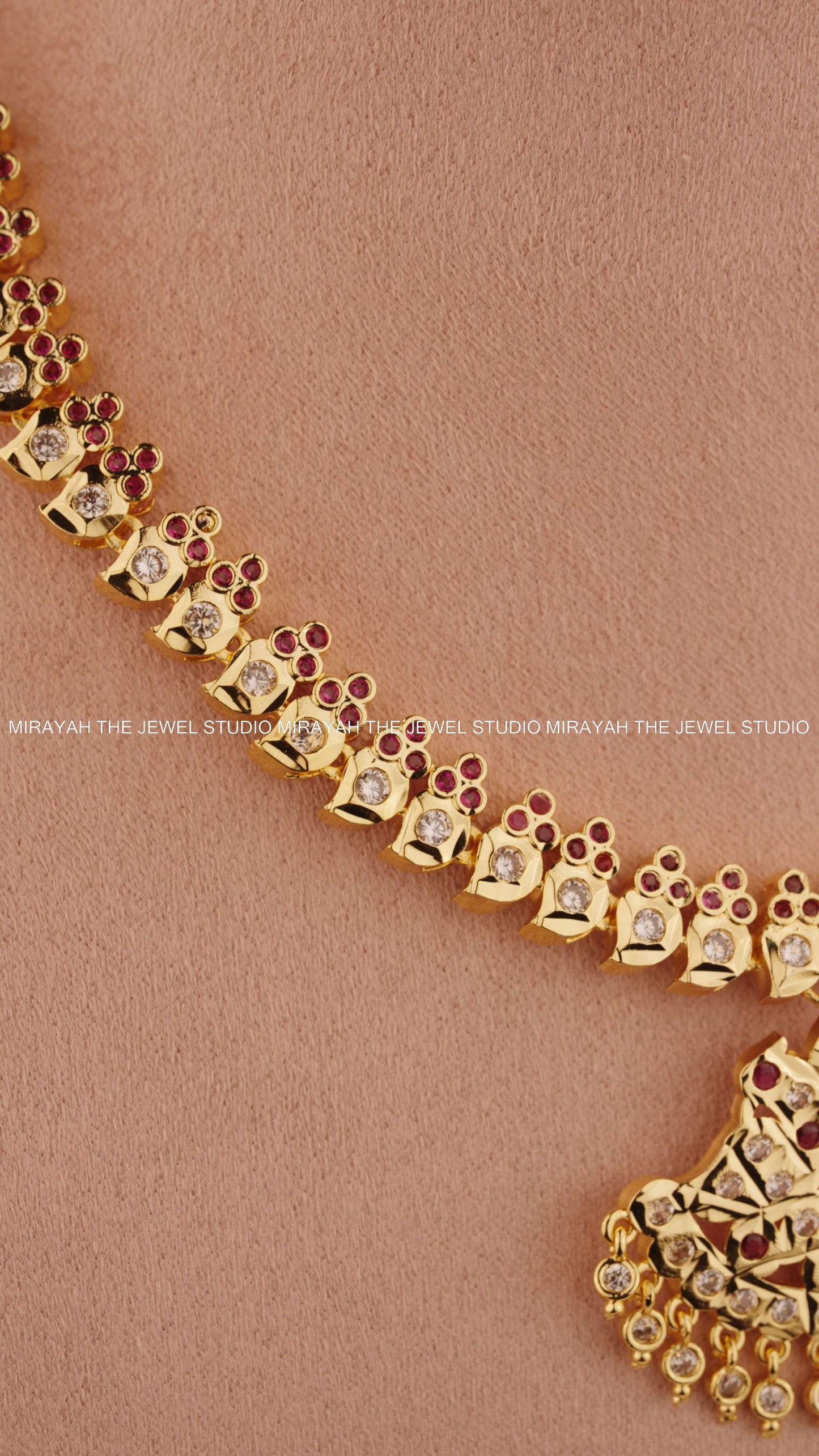 SWARNAPRIYA IMPON NECKLACE - RUBY