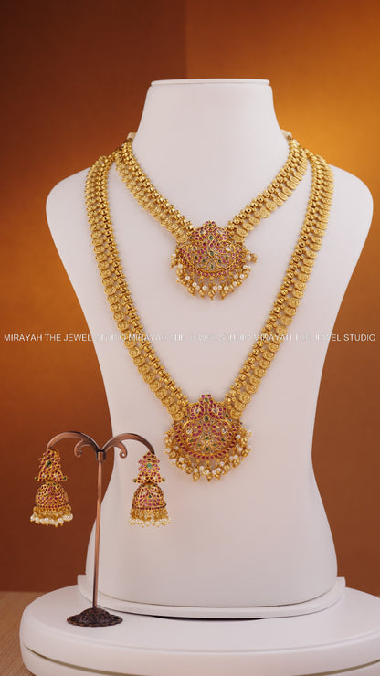 GOLDEN MAJESTY COIN NECKLACE AND HARAM COMBO