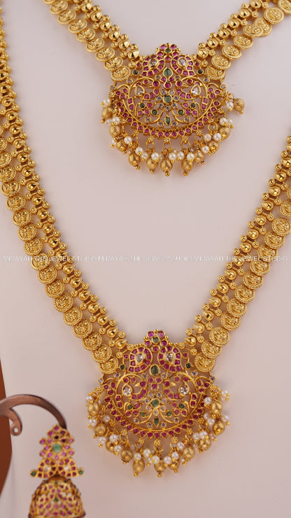 GOLDEN MAJESTY COIN NECKLACE AND HARAM COMBO