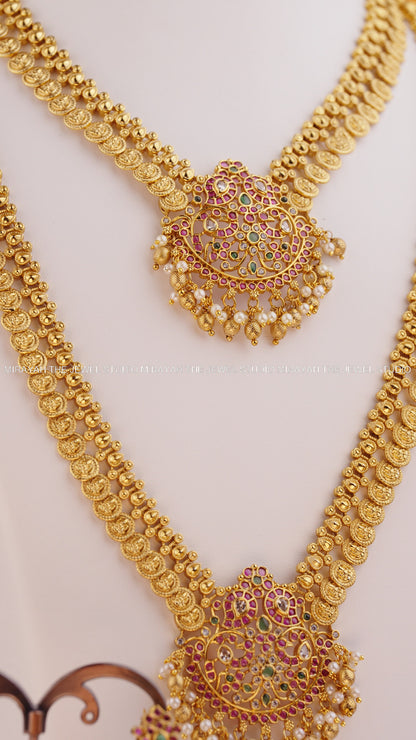 GOLDEN MAJESTY COIN NECKLACE AND HARAM COMBO