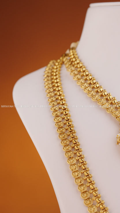 GOLDEN MAJESTY COIN NECKLACE AND HARAM COMBO