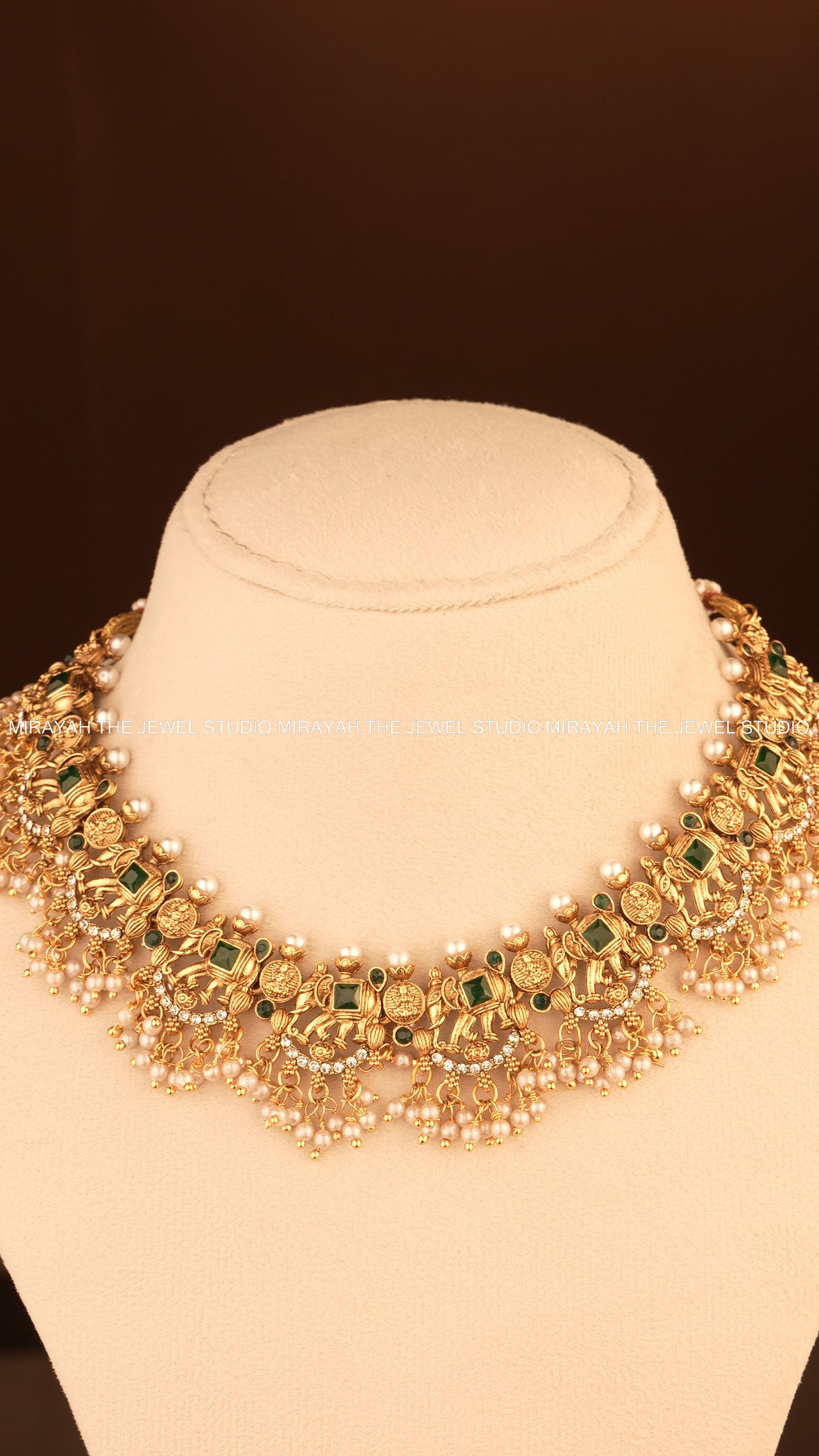 RUBIKA ELEPHANT NECKLACE - GREEN