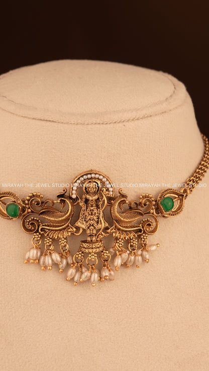 LAKSHYA GUTTAPUSALU CHOKER - GREEN