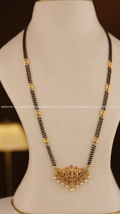 MEENAKARI BLACK BEAD HARAM