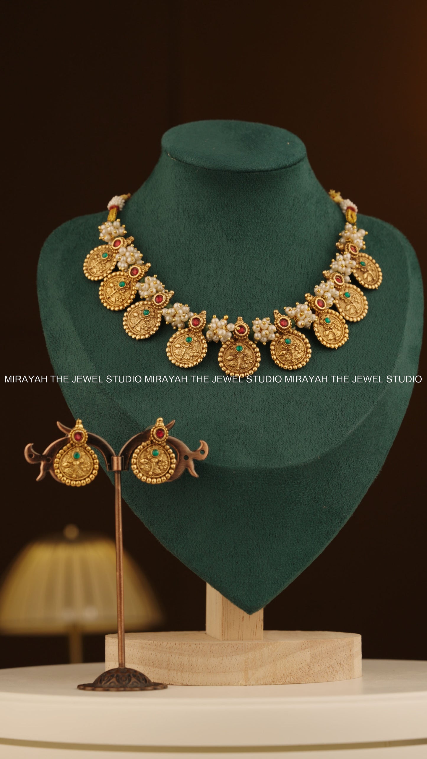RATNADHAARA PEARL KAASU NECKLACE
