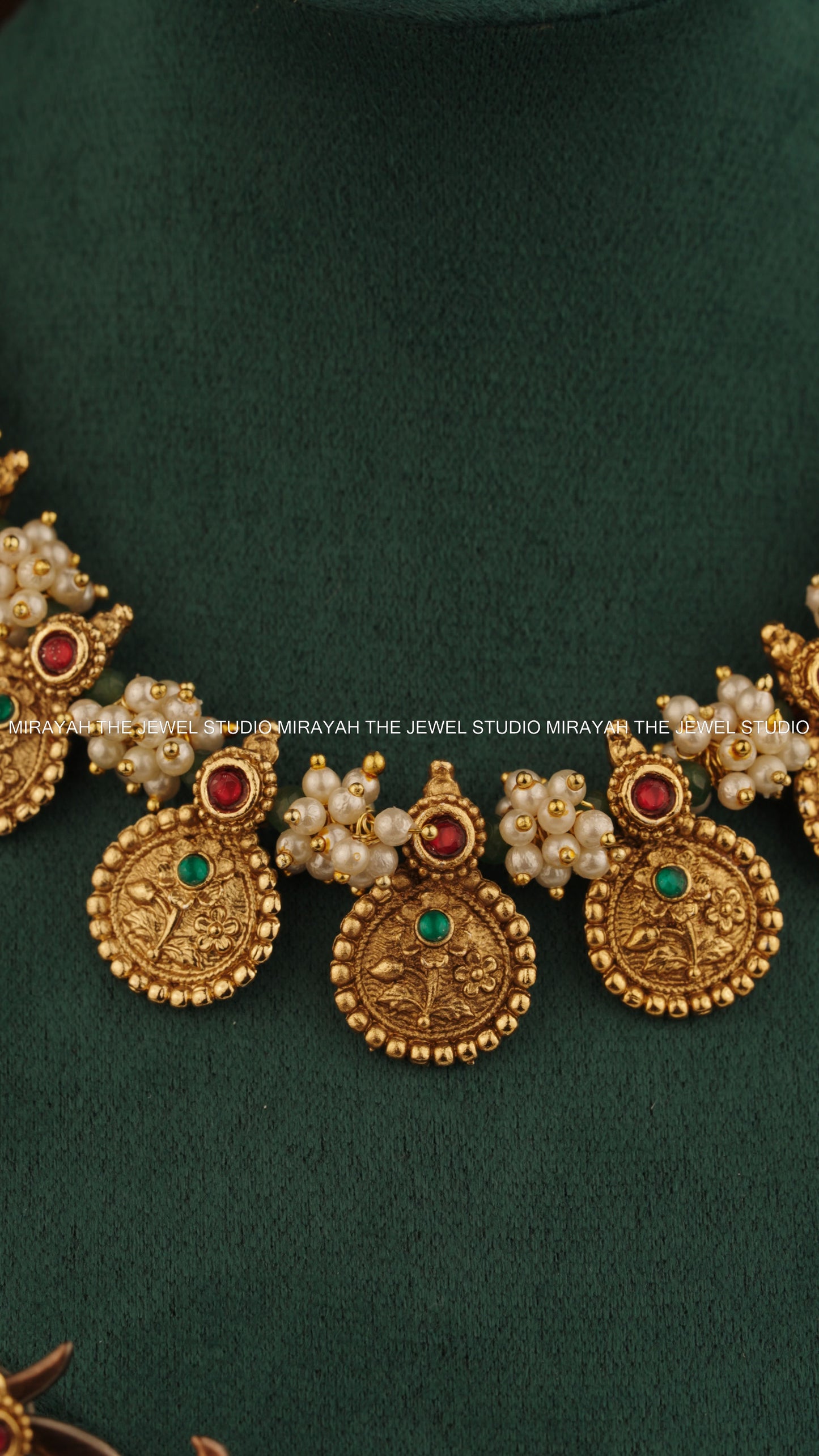 RATNADHAARA PEARL KAASU NECKLACE