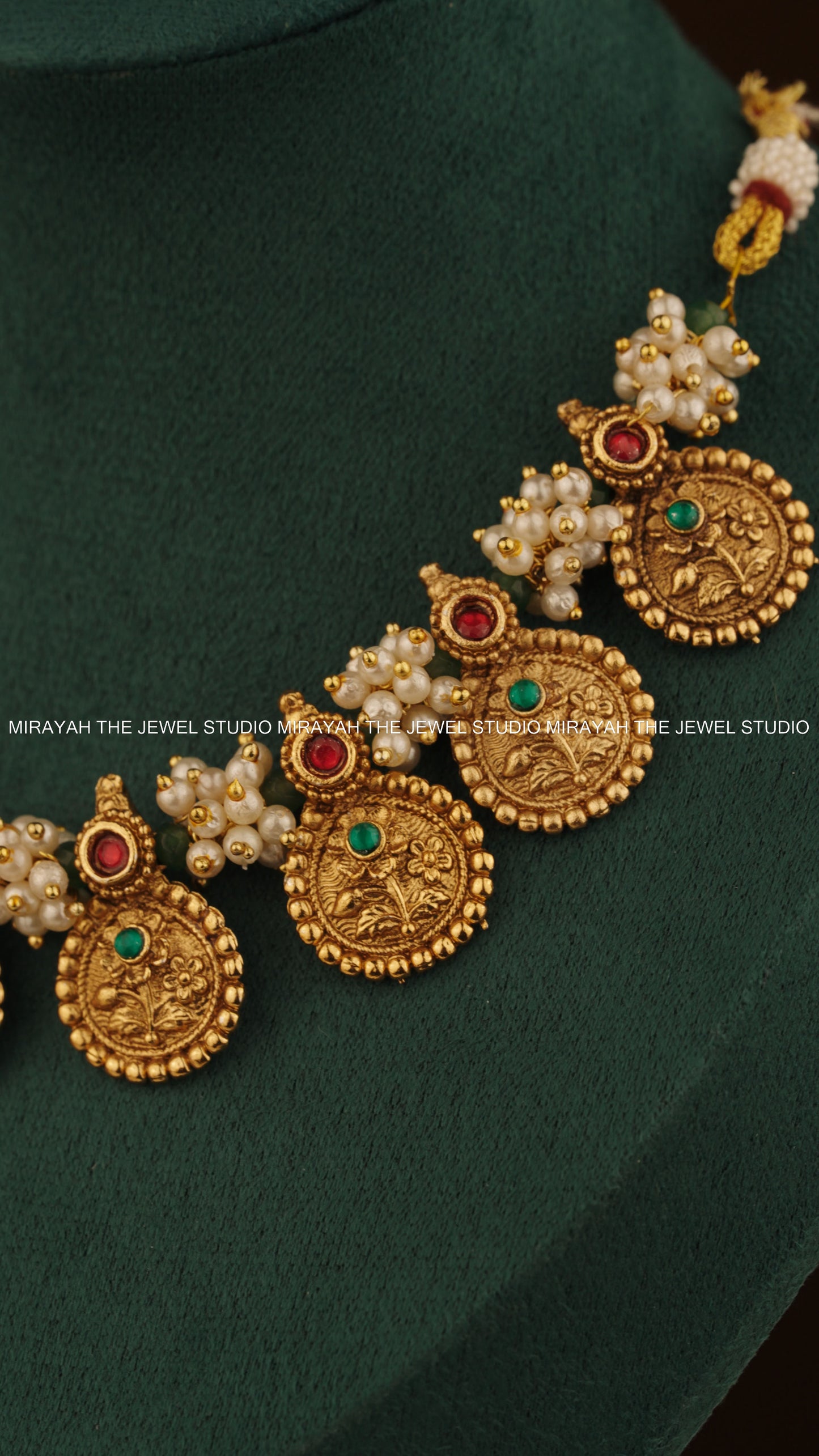 RATNADHAARA PEARL KAASU NECKLACE