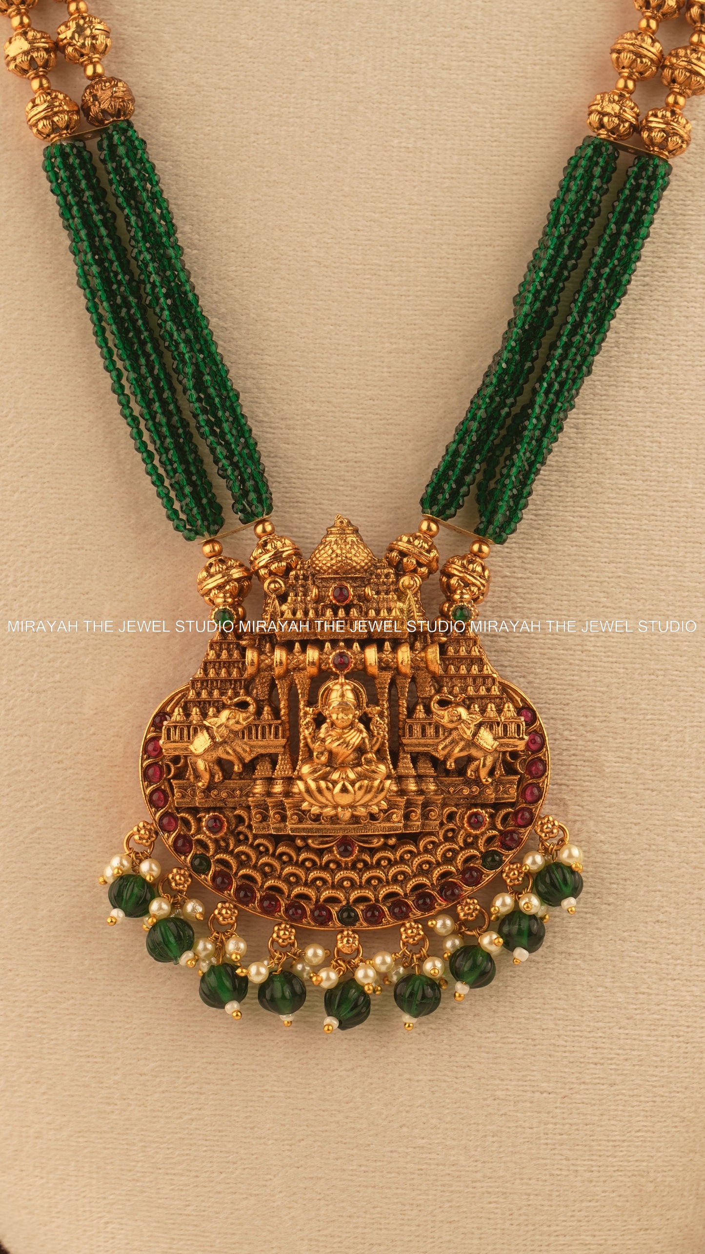 SIMHASANA LAKSHMI HARAM - GREEN