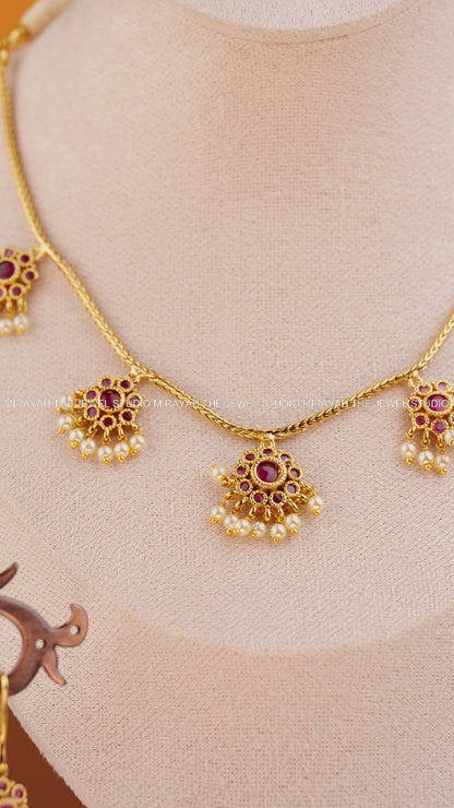 TWILIGHT FLOWERS NECKLACE - PINK