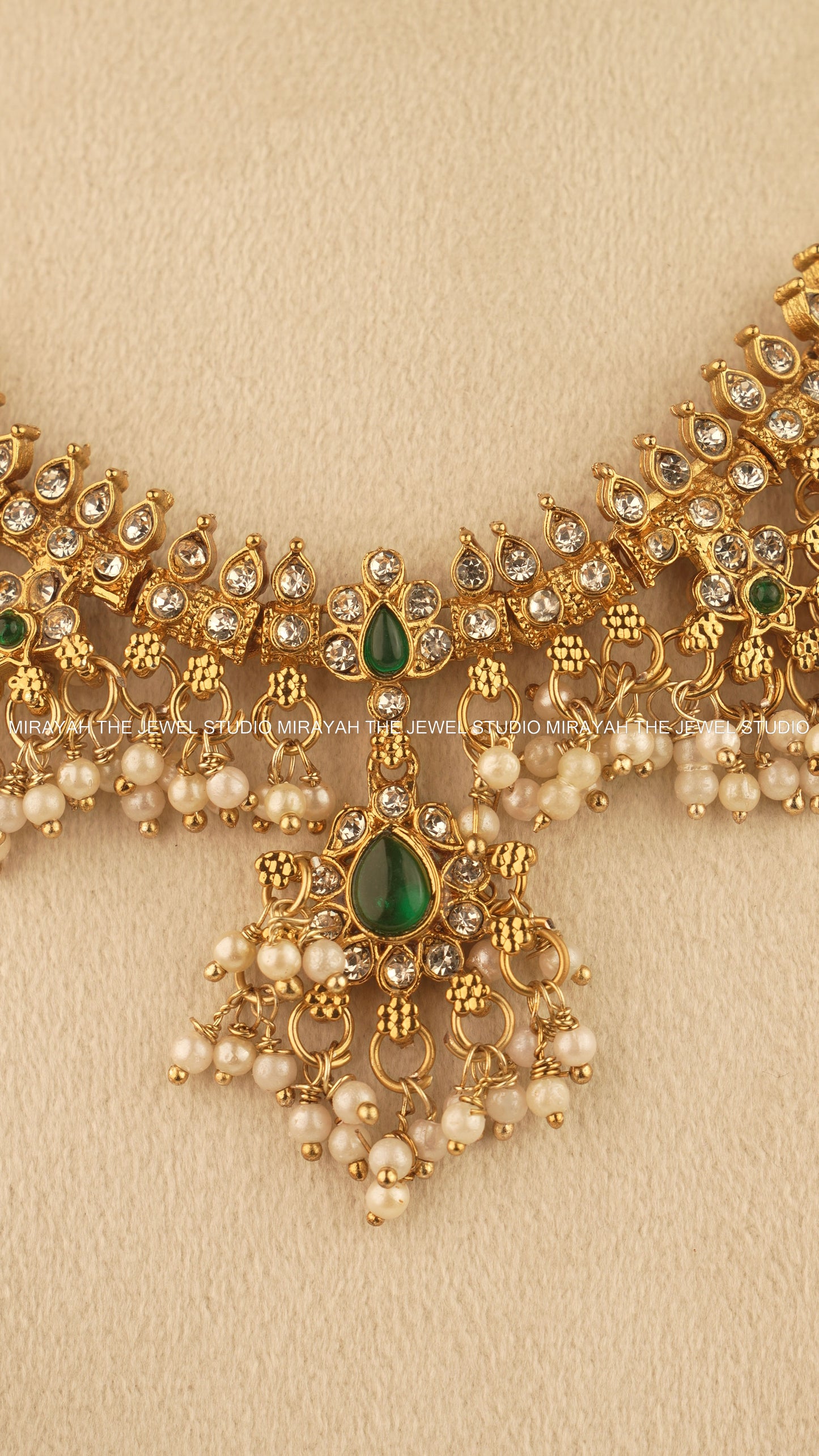 SIMPLE DROPLET NECKLACE - GREEN