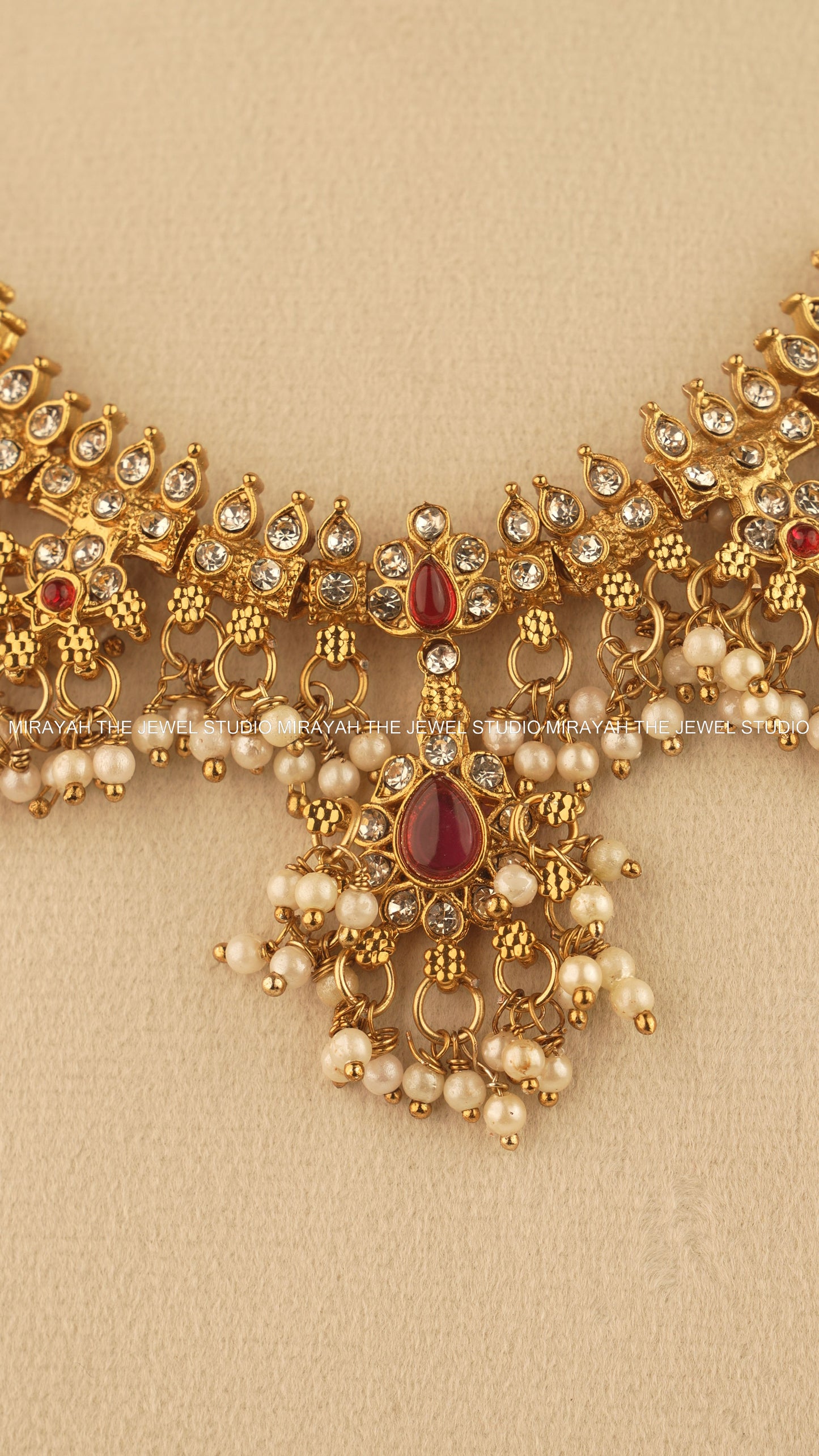 SIMPLE DROPLET NECKLACE - RED