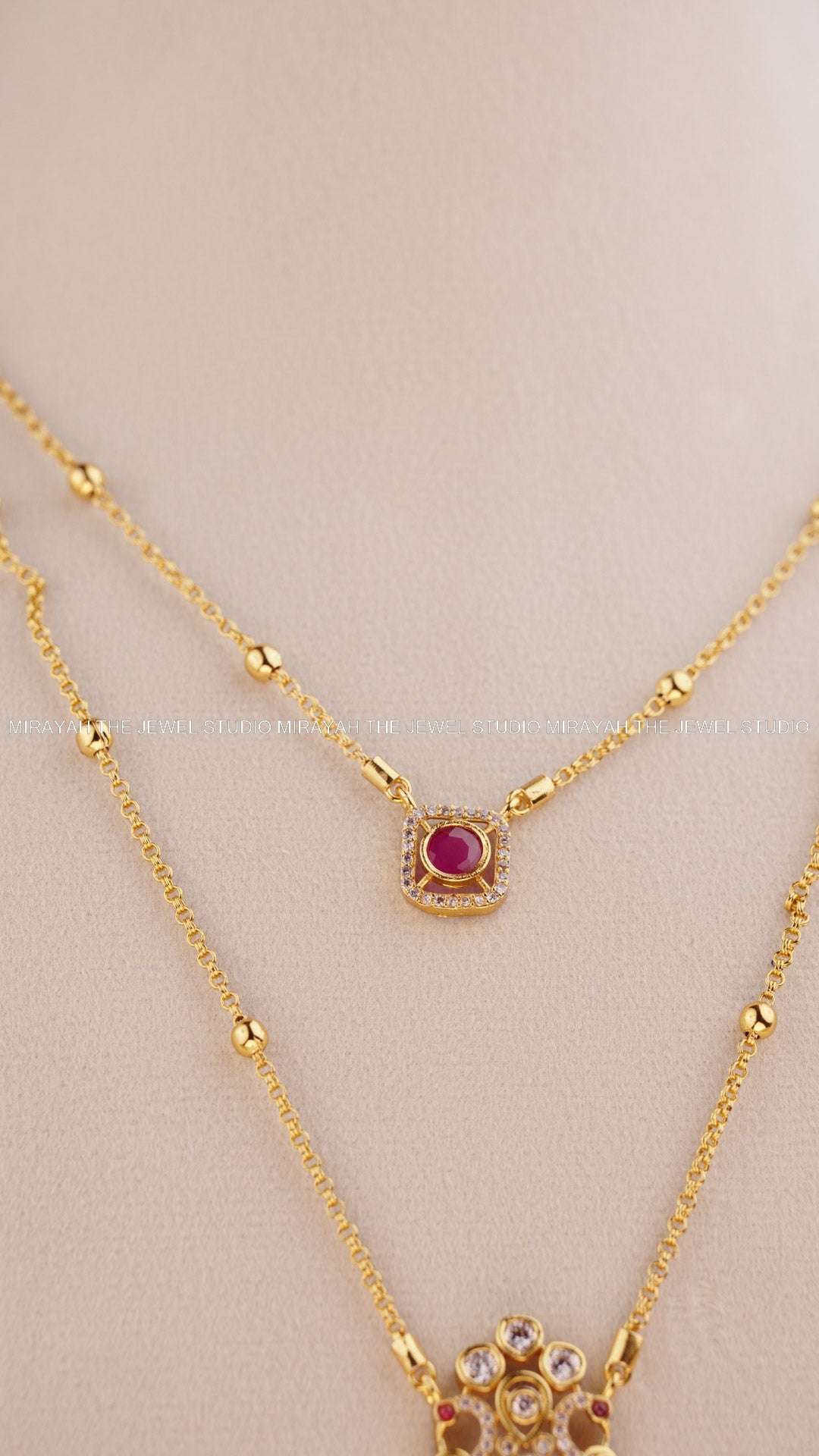 RUBY STREAKS LAYERED HARAM