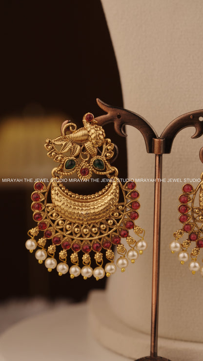 RUBY COIN PEACOCK NECKLACE
