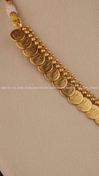 RUBY COIN PEACOCK NECKLACE