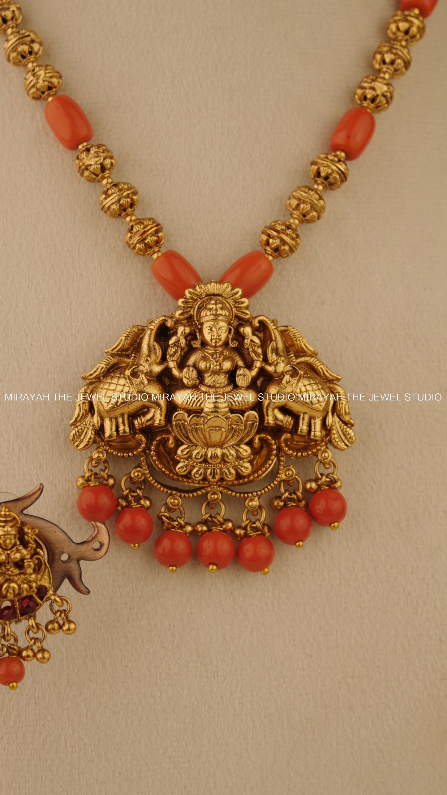 PADMASANA LAKSHMI CORAL HARAM